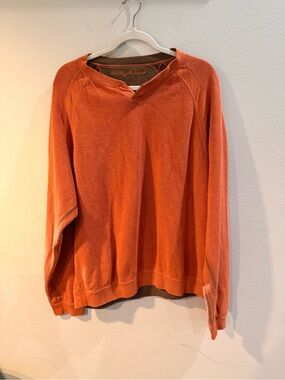 Men's Reversible Brown/Orange Crewneck Sweatshirt